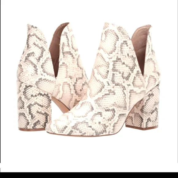 Steve Madden Shoes Rookie Bootie In Light Beige Snake Poshmark